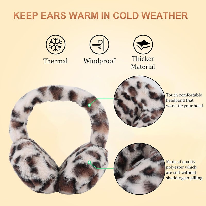 Pesaat Fluffy Ear Muff for Women Plush Earmuffs Kids Winter Earmuffs Girls Boys Cold Weather Ear Warmer - Image 3